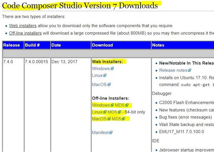 code composer studio download